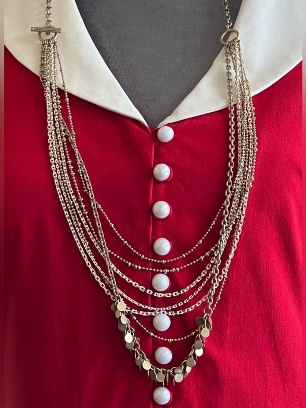 Chloe + Isabel Gold Multi-Strand Layered Necklace with Disc Accents